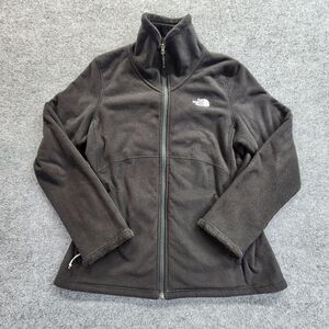 The North Face Full Zip Up Jacket Fleece Zipper Pockets Logo Womens Size Large